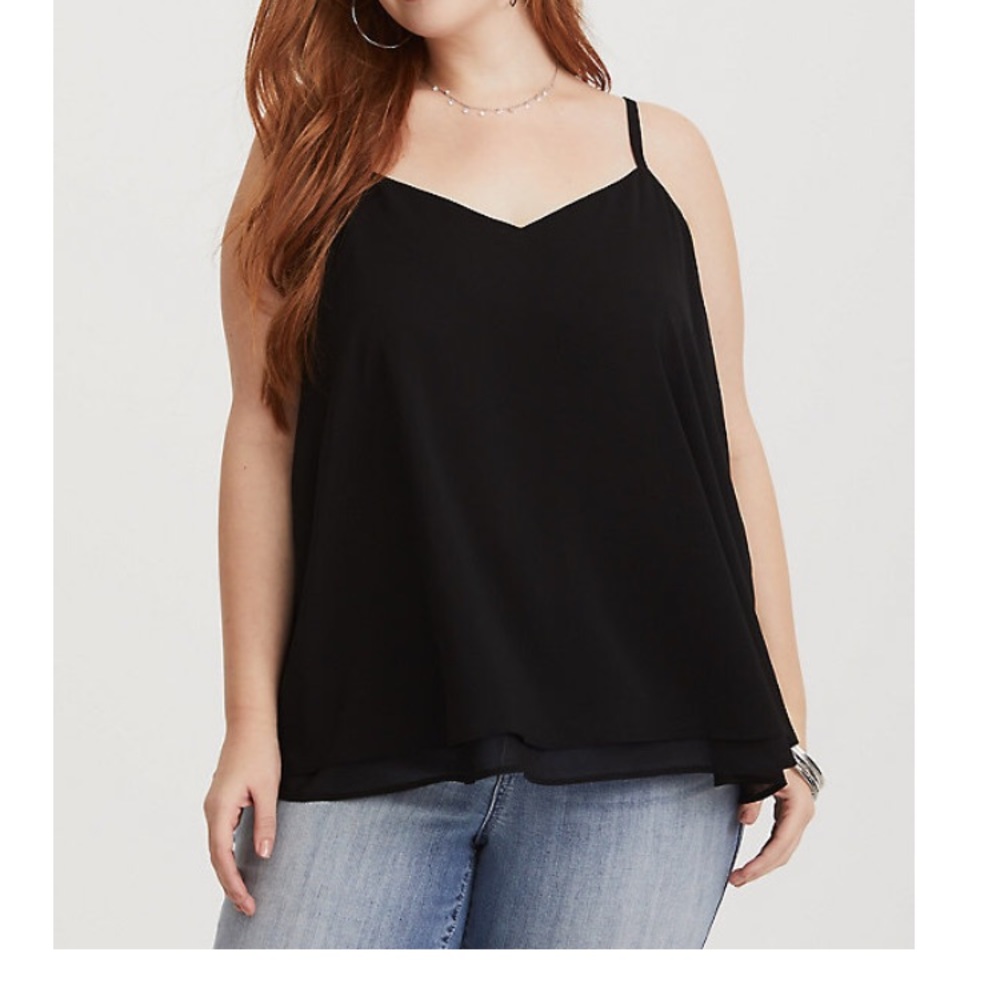 NWT black sheer tank top